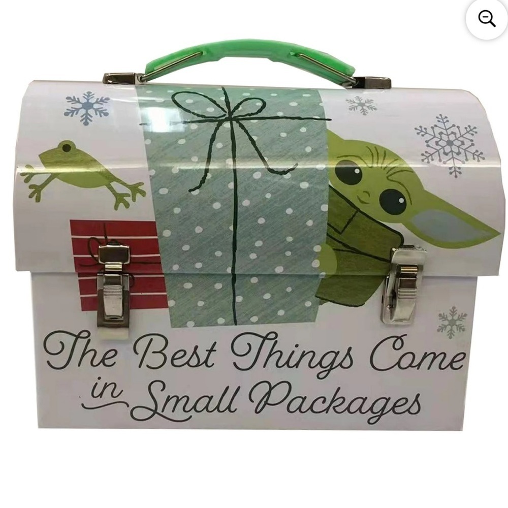 NEW Star Wars Baby Yoda, Grogu, Holiday Tin Carrier with Handle